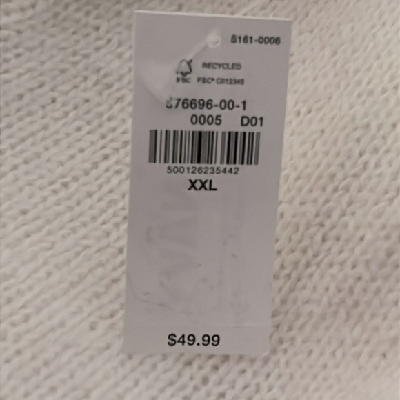 Old Navy Holiday Boxy Poly/Wool
Blend Sweater Women’s 2XL Cream Multicolor NWT - Picture 8 of 11